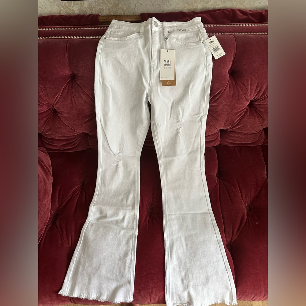 New with Tags- 73% Cotton YMI High Rise Flare Jeans. 
Brand new condition.